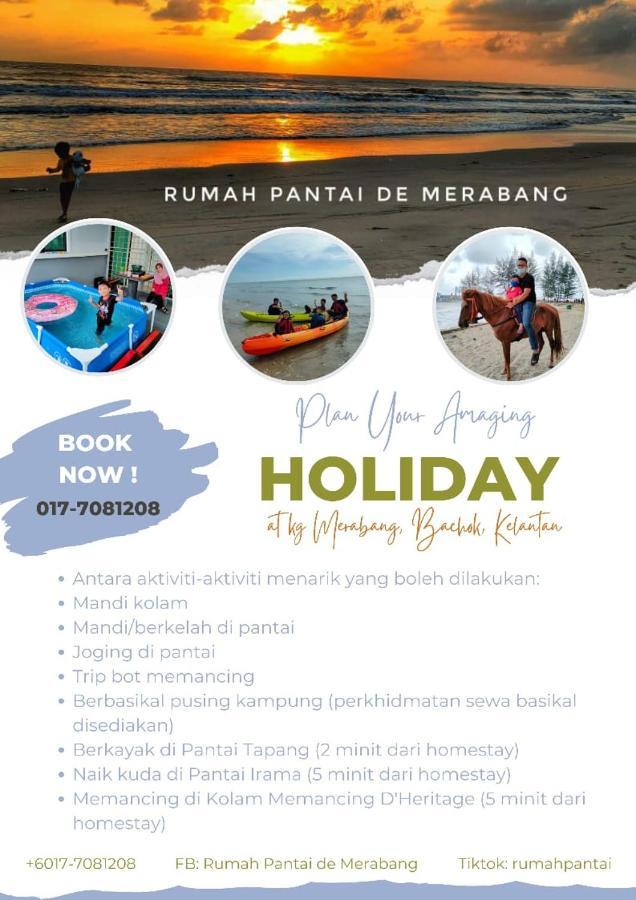 Rumah Pantai De Merabang Bachok Exterior foto